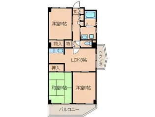 グローバル21【3階】の間取り