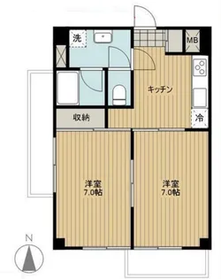 コートハイム横浜【2階】の間取り