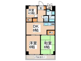 ホワイエ九条【4階】の間取り