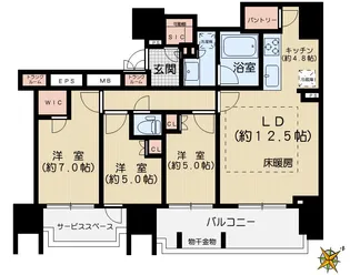 プラウド銀座東【3階】の間取り