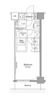 ザ・パークハビオ新宿【2階】の間取り