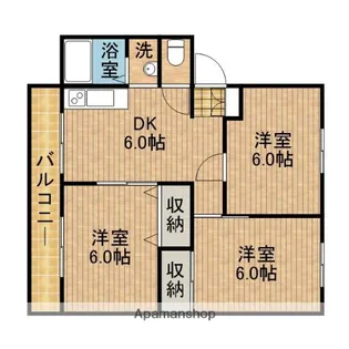 サンビレッジ西焼津B【2階】の間取り