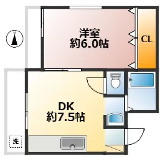 シャトー滝の茶屋【3階】の間取り