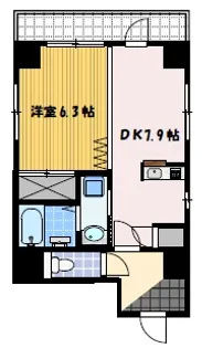 クオーレ賑町【6階】の間取り