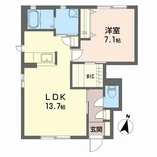 ヒルサイドコート B棟【1階】の間取り