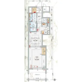エステムプラザ名古屋駅前プライムタワー【7階】の間取り