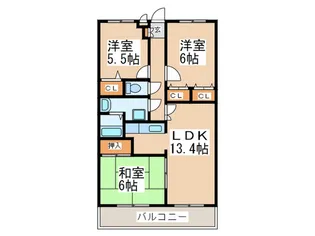 シャトレ弐番館【3階】の間取り