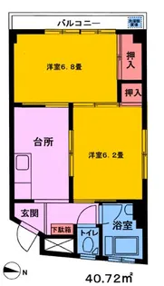 浅野ハイツ【2階】の間取り