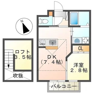 Pure Stream.com 丹木町【2階】の間取り