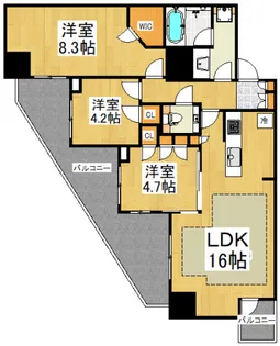 アトラスタワー小平小川【6階】の間取り