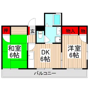 カシワハイツ【1階】の間取り