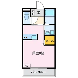 ジュネス八ツ面C棟【1階】の間取り