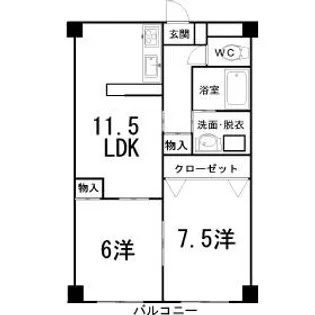 レジデンツアハト【8階】の間取り