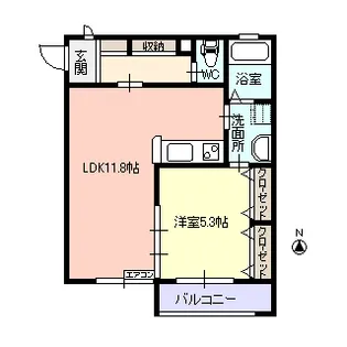 ブリリアンコートM EAST【3階】の間取り