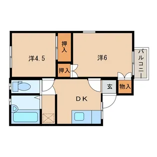 メゾンアミ【1階】の間取り