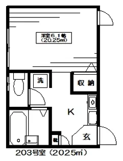 パークサイドK【2階】の間取り