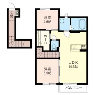 グリュックB【2階】の間取り