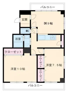 石町マンション【9階】の間取り