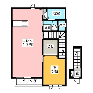 ハッピー8 G【2階】の間取り