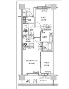 リージア経堂テラスガーデン【2階】の間取り