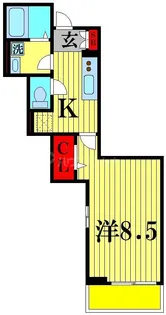 千葉県船橋市藤原1【アパート】の間取り