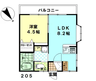 エイトピス【2階】の間取り