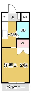 駅前コーポ【5階】の間取り