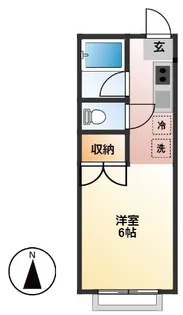 ハイツタツミ【1階】の間取り