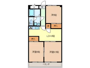 M・アリージェンス【2階】の間取り