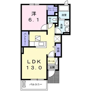 アルカンシエルB【1階】の間取り
