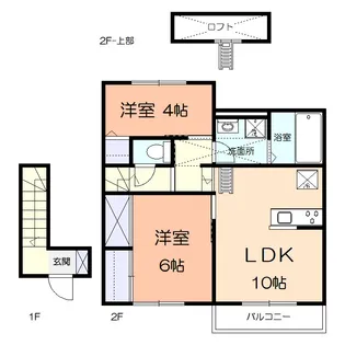 ウィステリア杉の森 B棟【2階】の間取り
