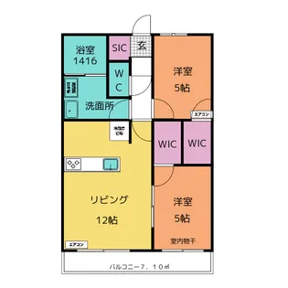 グレースハイム海老山【2階】の間取り
