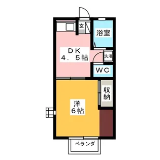 ホワイトパレスNAWA【1階】の間取り