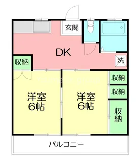 2DKの間取り画像