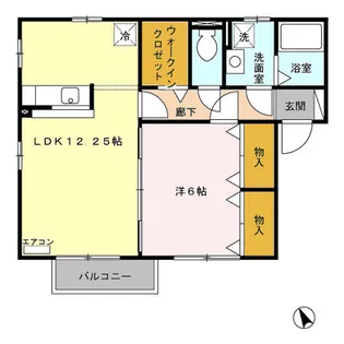 ウィルモア リブレ A【2階】の間取り