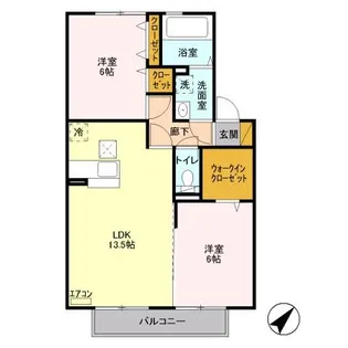 サニーヒルズ東豊田【1階】の間取り