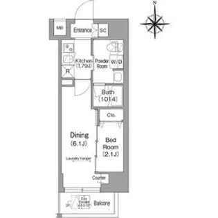 コンフォリア・リヴ下落合【10階】の間取り