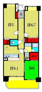 アプレ千葉センターコート【8階】の間取り