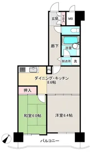 ライオンズマンション二軒茶屋【5階】の間取り