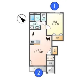 プランドール【1階】の間取り