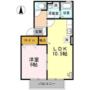 リヴィエール ウィルモア【2階】の間取り