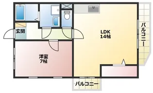 ユートピア魚住【4階】の間取り