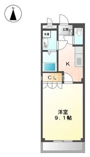 1Kの間取り画像