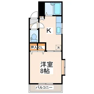 カージェ九品寺【3階】の間取り