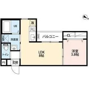 愛知県名古屋市名東区望が丘【アパート】の間取り