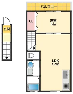 アンダンテ加古川本町【2階】の間取り