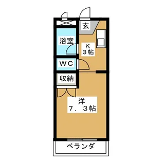 アメニティマルイ2【1階】の間取り
