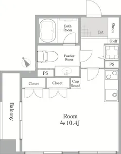 アクシア代々木【4階】の間取り