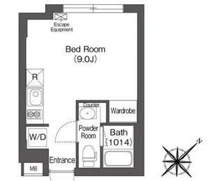 1Rの間取り画像