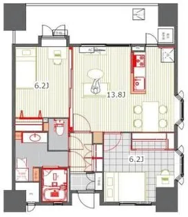 アントゥール薬院【11階】の間取り